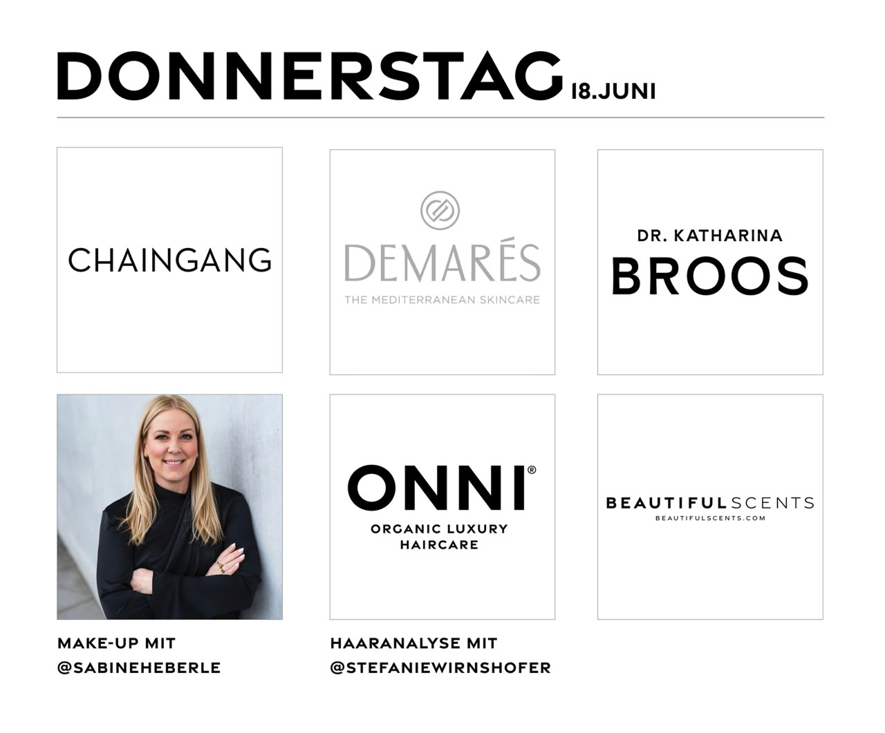 Donnerstag 18. Juni Tagesprogramm