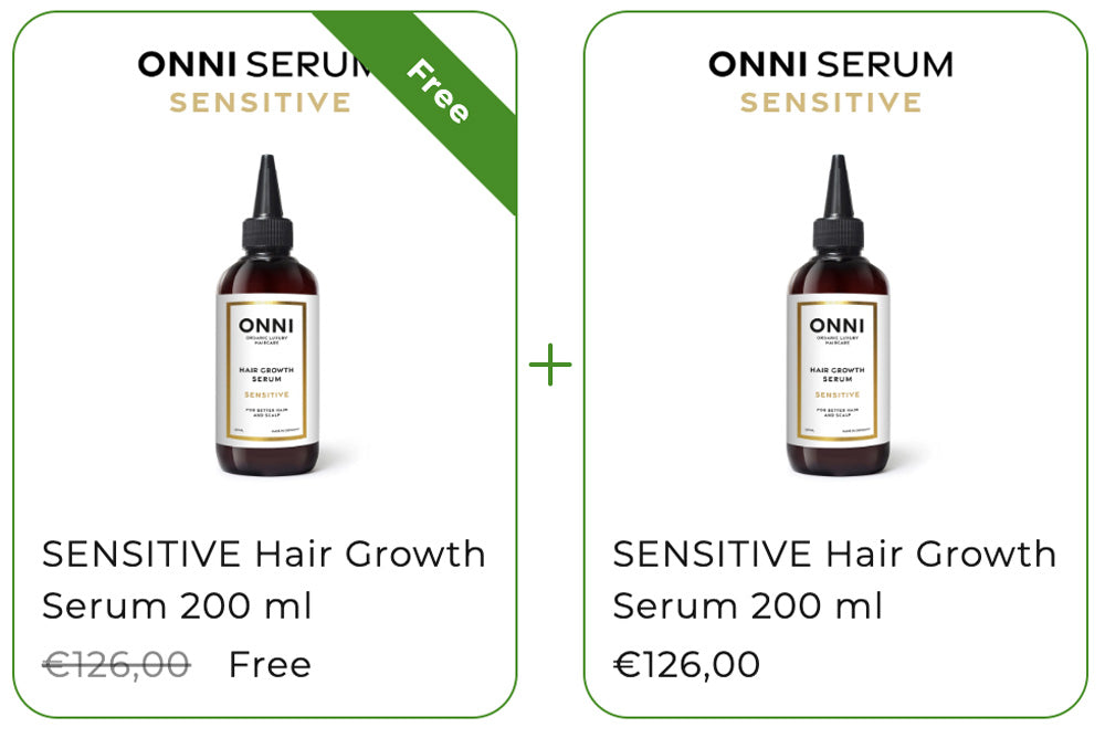 ONNI SENSITIVE Hair Growth Serum, Buy 1 Get 2 Aktion