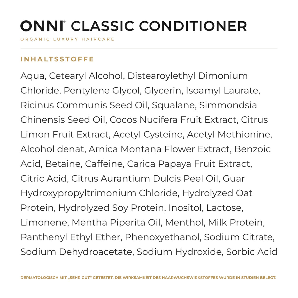 ONNI CLASSIC Conditioner Inhaltsstoffe – vollständige INCI-Liste