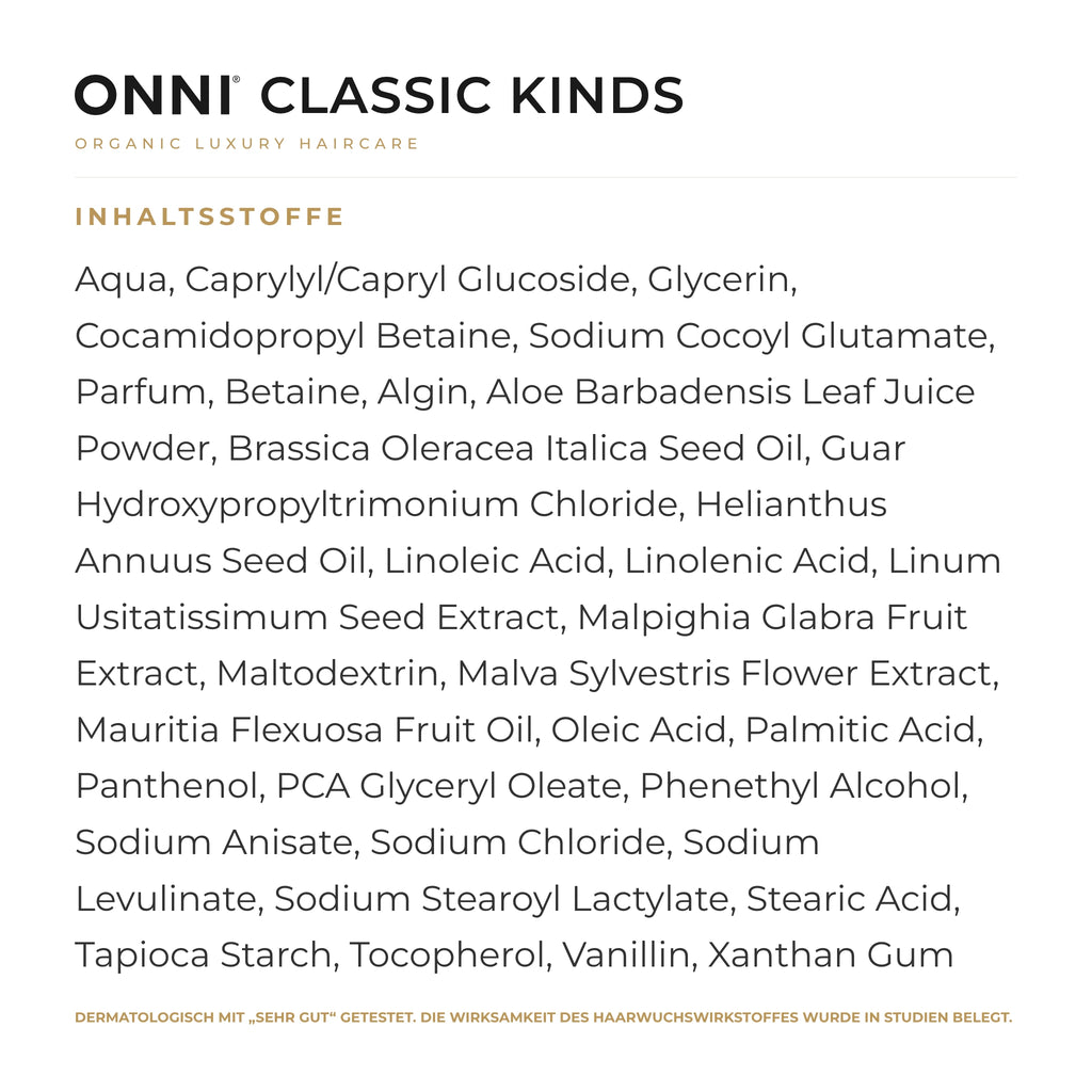 ONNI CLASSIC Kids Inhaltsstoffe – vollständige INCI-Liste