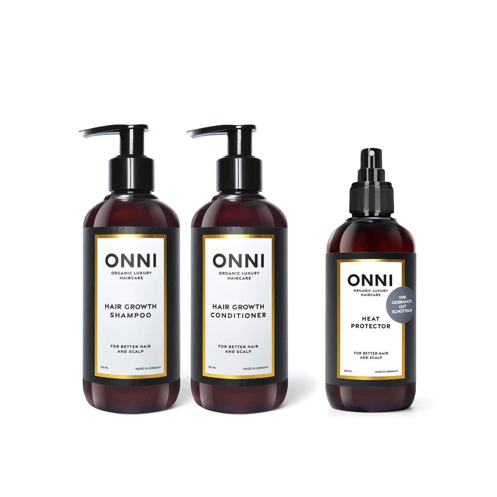 ONNI CLASSIC Shampoo 250ml, CLASSIC Conditioner 250ml und Heat Protector 200ml