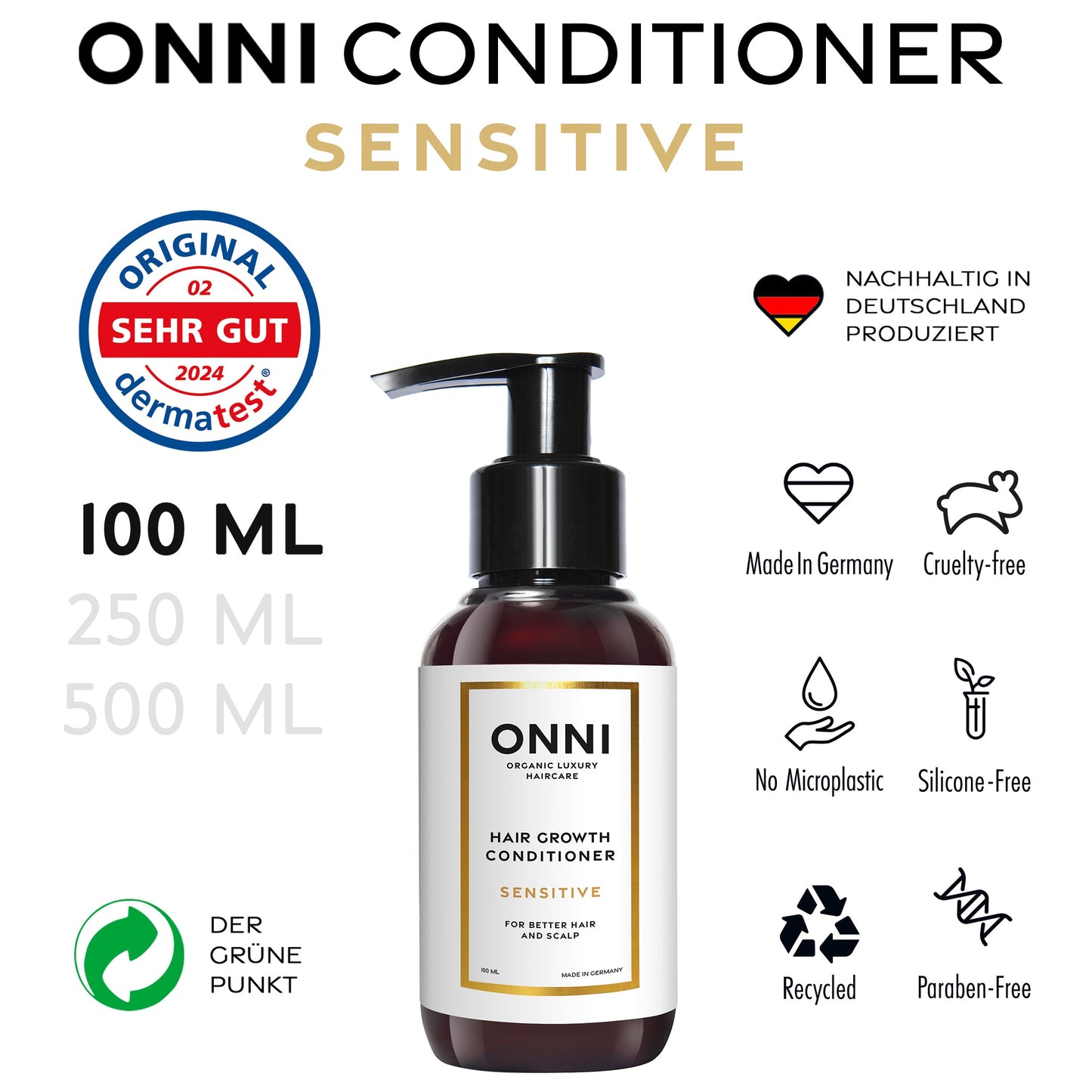 SENSITIVE Hair Growth Conditioner 100ml - ONNI.de