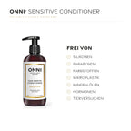 ONNI SENSITIVE CONDITIONER frei von Silikonen, Parabenen, Farbstoffen, Mikroplastik, Mineralölen, Hormonen und Tierversuchen