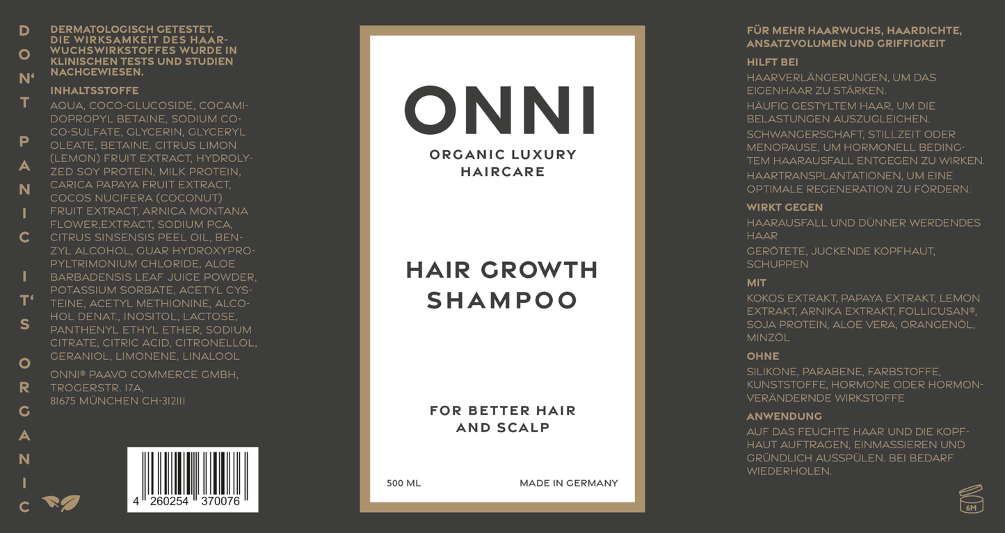 Hair Growth Shampoo 500 ml - ONNI.de