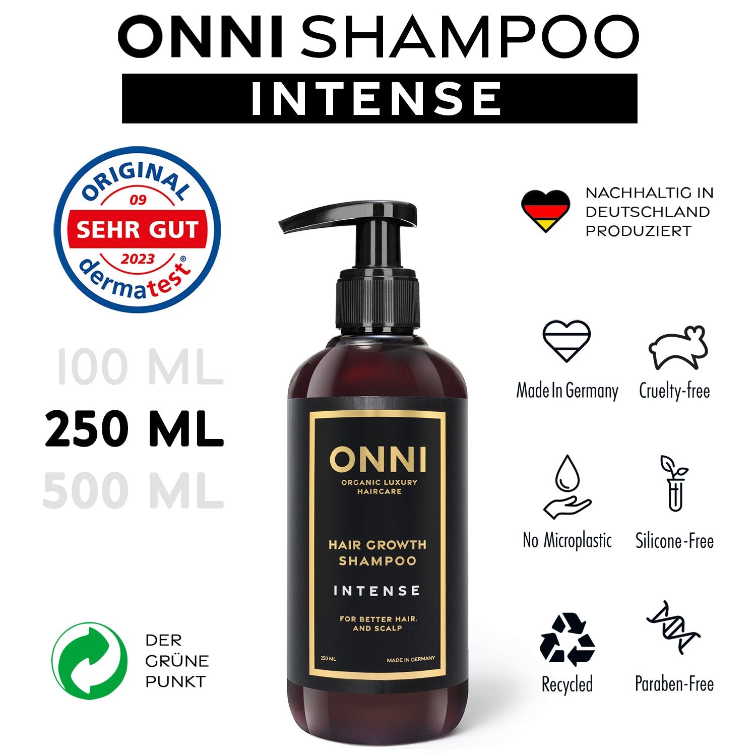 INTENSE Hair Growth Shampoo 250 ml - ONNI.de