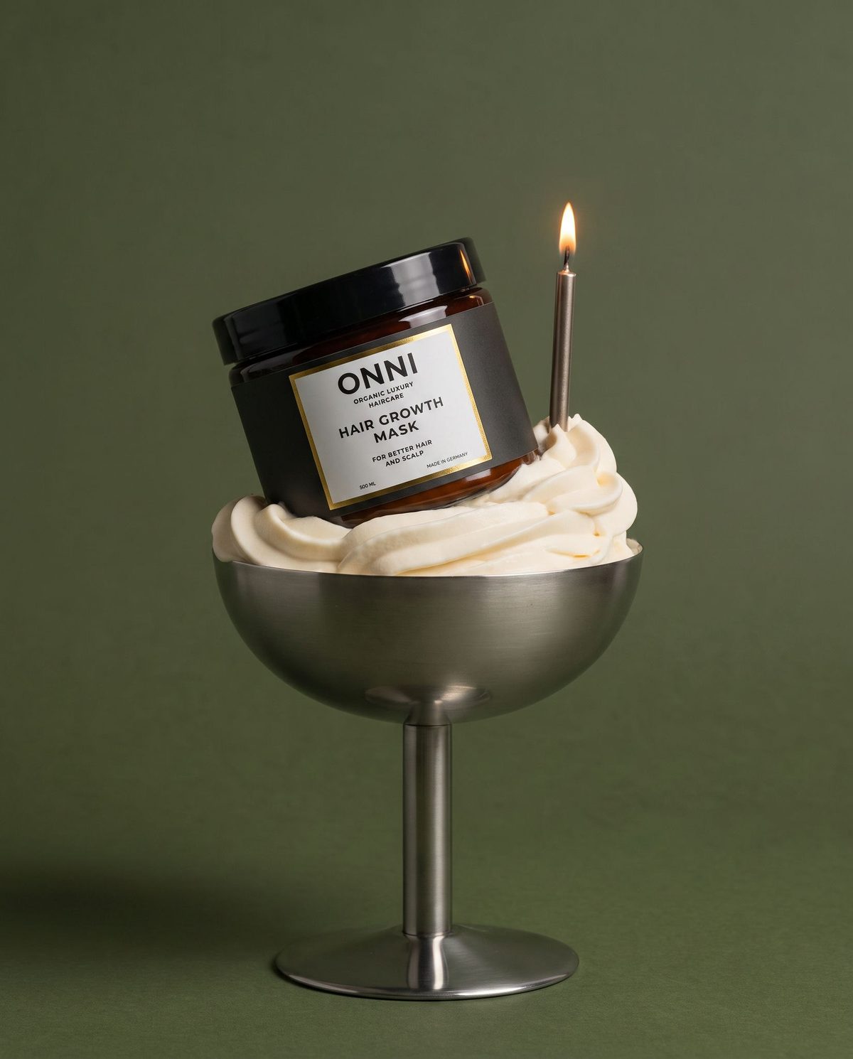 ONNI Hair Growth Mask mit Geburtstagskerze