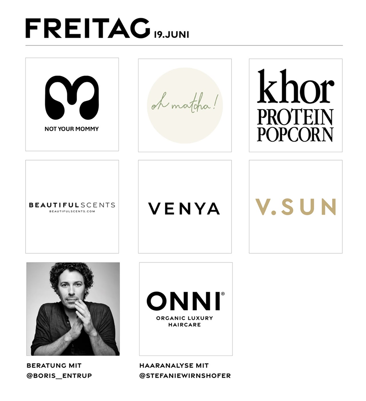 Freitag 19. Juni Tagesprogramm